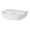Vitra Malo White D-shaped Wall-mounted Cloakroom Basin (W)44.5cm -Crystal Bathware vitra malo white d shaped wall mounted cloakroom basin w 44 5cm5059340223698 01c