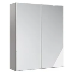 Westport Gloss White Double With 2 Mirror Doors Wall Cabinet (W)595mm (H)720mm