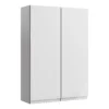 Westport Gloss White Modern Double Wall Cabinet Without Mirror Doors (W)495mm (H)720mm 1 Westport Gloss White Modern Double Wall Cabinet Without Mirror Doors (W)495mm (H)720mm -Crystal Bathware westport gloss white modern double wall cabinet without mirror doors w 495mm h 720mm5059340683836 03c bq