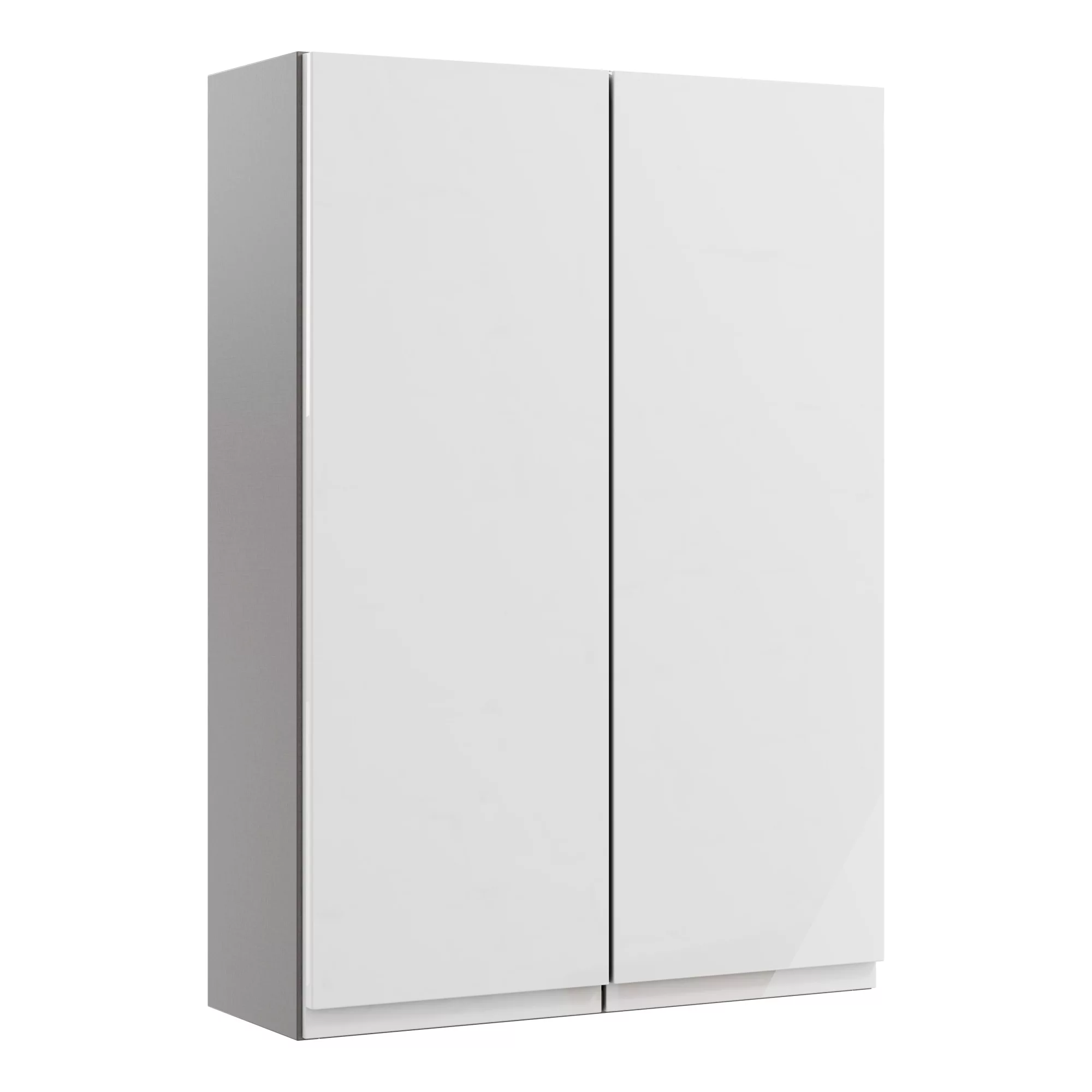 Westport Gloss White Modern Double Wall Cabinet Without Mirror Doors (W)495mm (H)720mm 3 Westport Gloss White Modern Double Wall Cabinet Without Mirror Doors (W)495mm (H)720mm