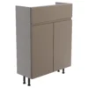 Westport Slim Matt Grey Freestanding Bathroom Vanity Cabinet (W)595mm (H)820mm