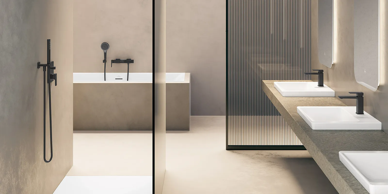 Front Page -Crystal Bathware subway 3.0 bath ceramics white universal shower taps black bathroom